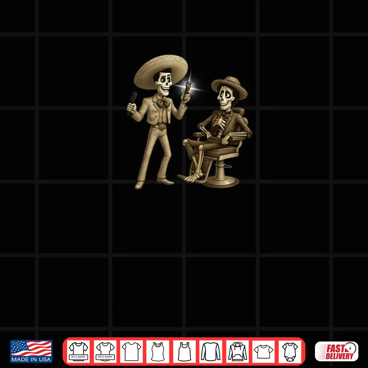 Dia de Los Muertos Barber Shirt Dia de Los Muertos Barber Shirt