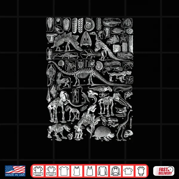 Design Dinosaur Fossils T Rex Paleontology Science Archeology Shirt