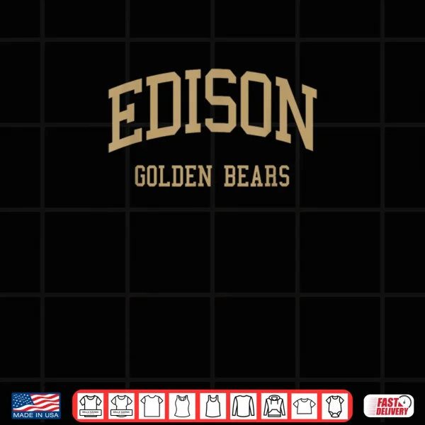 Design Edison High School HS San Antonio TX Retro Sports Shirt