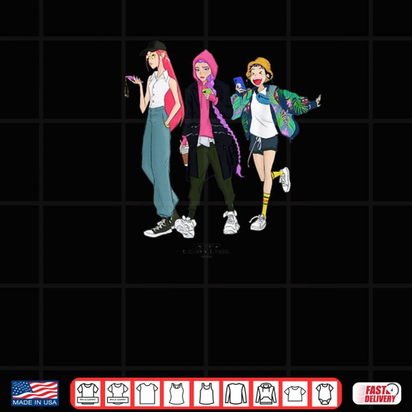 HUNTRIX Girls Street Style KPop Demon Hunter Shirt 3 Design HUNTRIX Girls Street Style KPop Demon Hunter Shirt