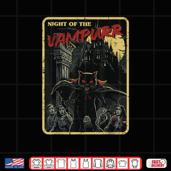 Halloween Cat Night of Vampurr Vampire Costume Shirt 3 Design Halloween Cat Night of Vampurr Vampire Costume Shirt
