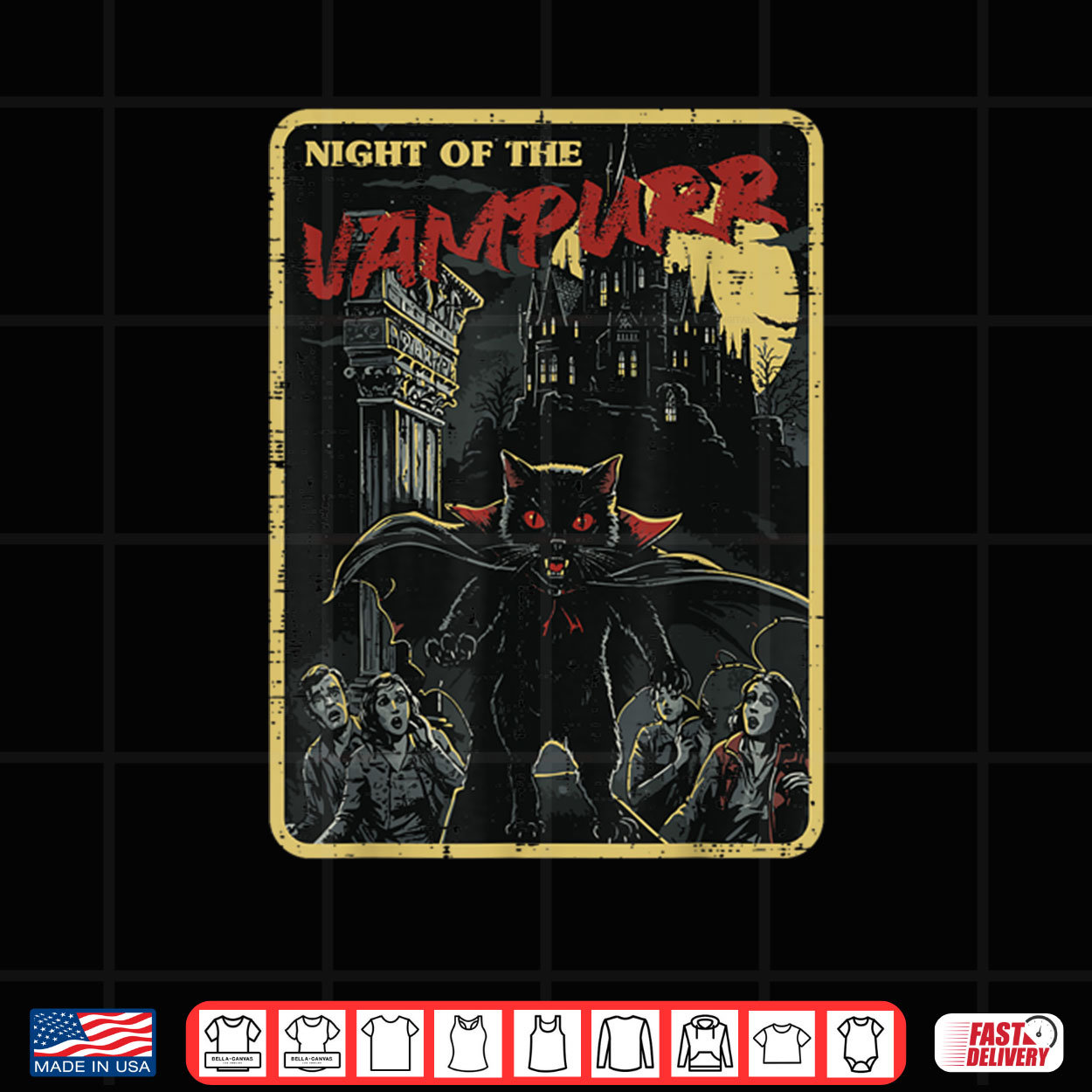 Halloween Cat Night of Vampurr Vampire Costume Shirt Halloween Cat Night of Vampurr Vampire Costume Shirt