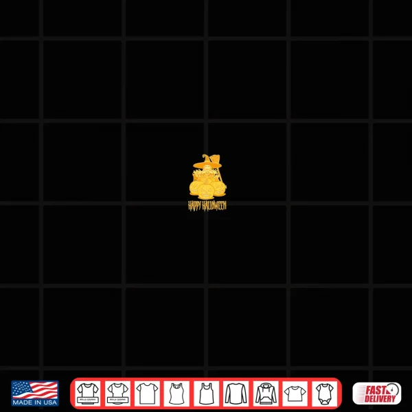 Happy Halloween Witch and Pumpkins Shirt 3 Design Happy Halloween Witch and Pumpkins Shirt