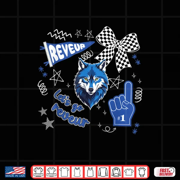 Design Lets Go Reveur Retro Cheering School Spirit Shirt