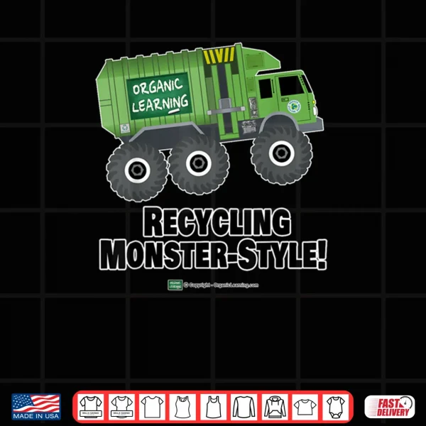 Design Monster Recycling Garbage Truck Shirt