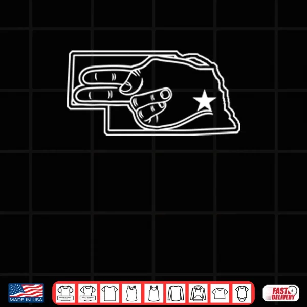 Design Nebraska Cornhuskers Go Big Red Hand Sign Shirt