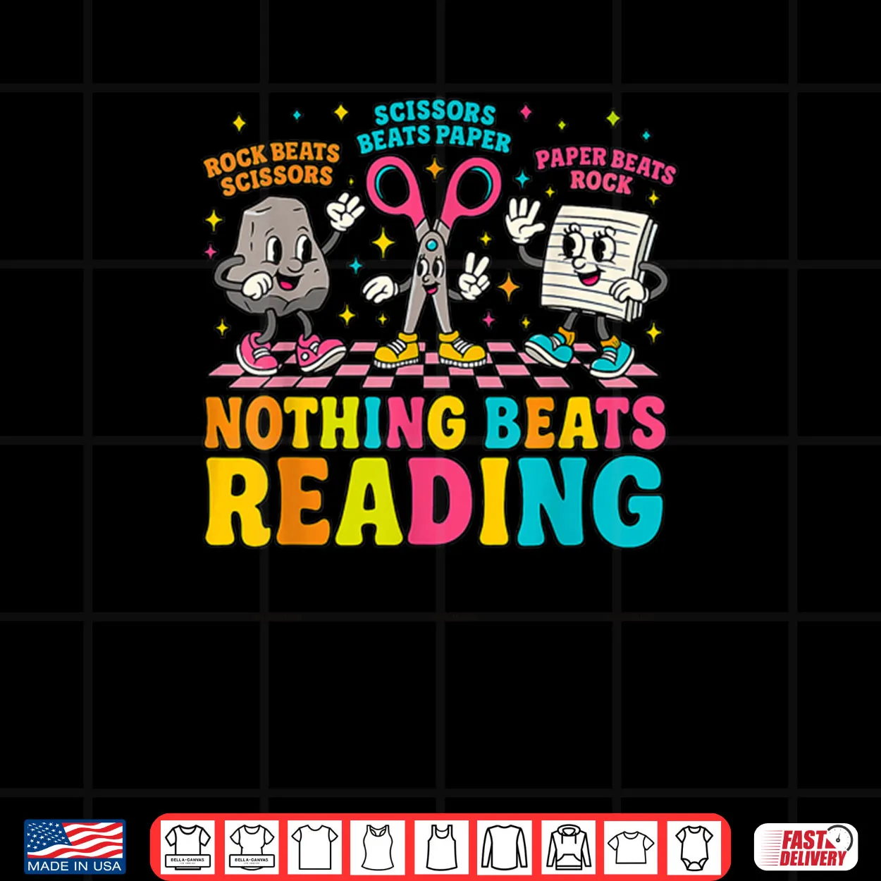 Nothing Beats Reading Rock Paper Scissors Book Lover Teacher Shirt Nothing Beats Reading Rock Paper Scissors Book Lover Teacher Shirt