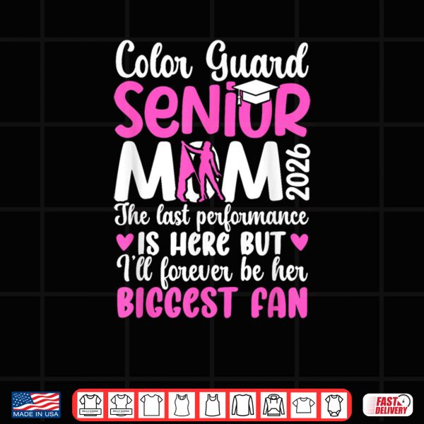 Design Proud Color Guard Senior Mom 2026 Senior Color Guard Mama Shirt