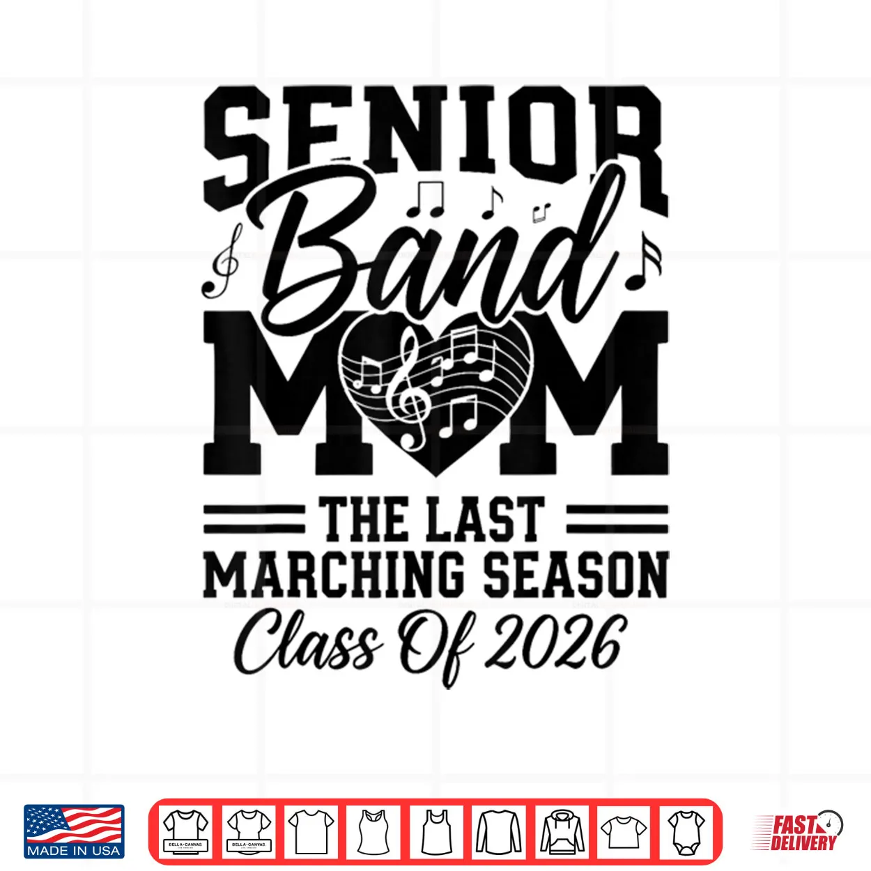 Senior Band Mom 2026 The Last Marching Season Class of 2026 Shirt Senior Band Mom 2026 The Last Marching Season Class of 2026 Shirt