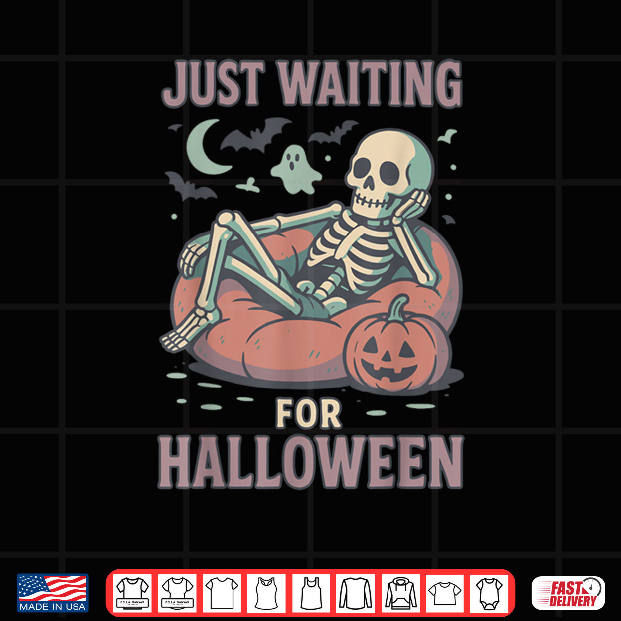 Spooky Skeleton Summerween Waiting for Halloween Shirt Spooky Skeleton Summerween Waiting for Halloween Shirt