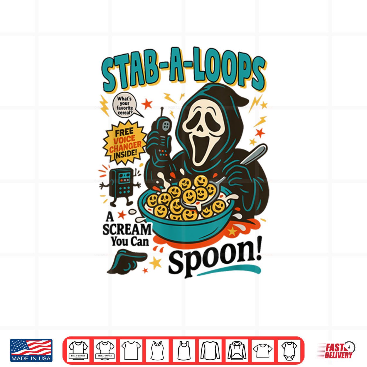 Stab A Loops Horror Cereal Box Halloween Killer Breakfast Shirt Stab A Loops Horror Cereal Box Halloween Killer Breakfast Shirt