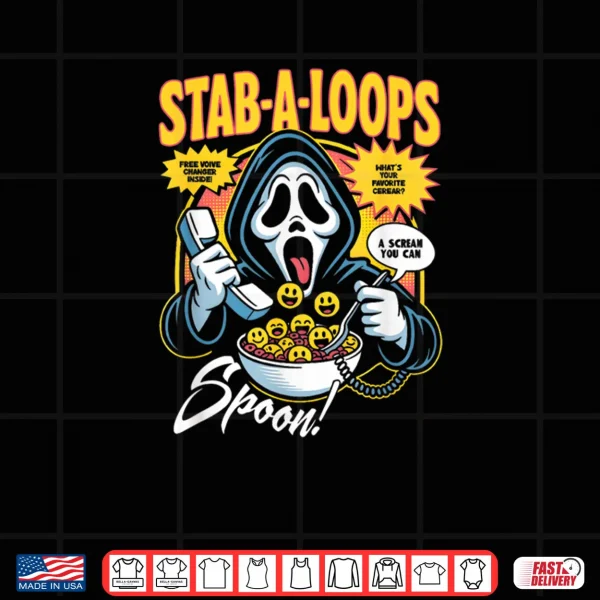 Design Stab A Loops Horror Cereal Box Halloween Shirt