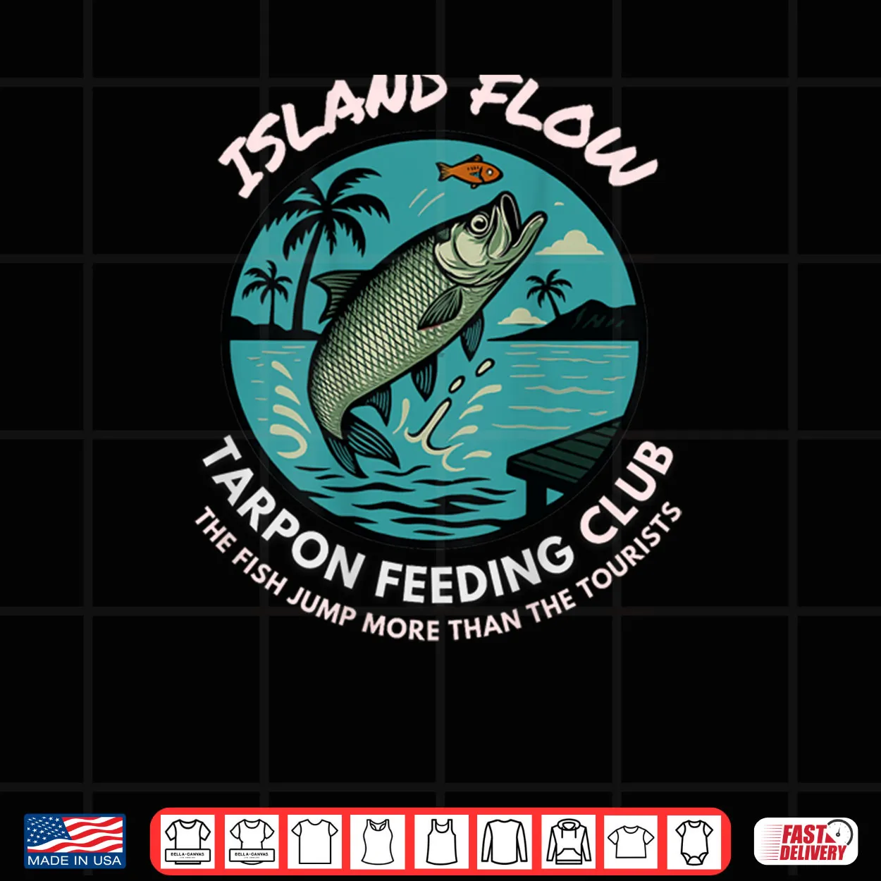 Tarpon Feeding Club T Shirt Silver King Fishing Tee Anglers Shirt Tarpon Feeding Club T Shirt Silver King Fishing Tee Anglers Shirt