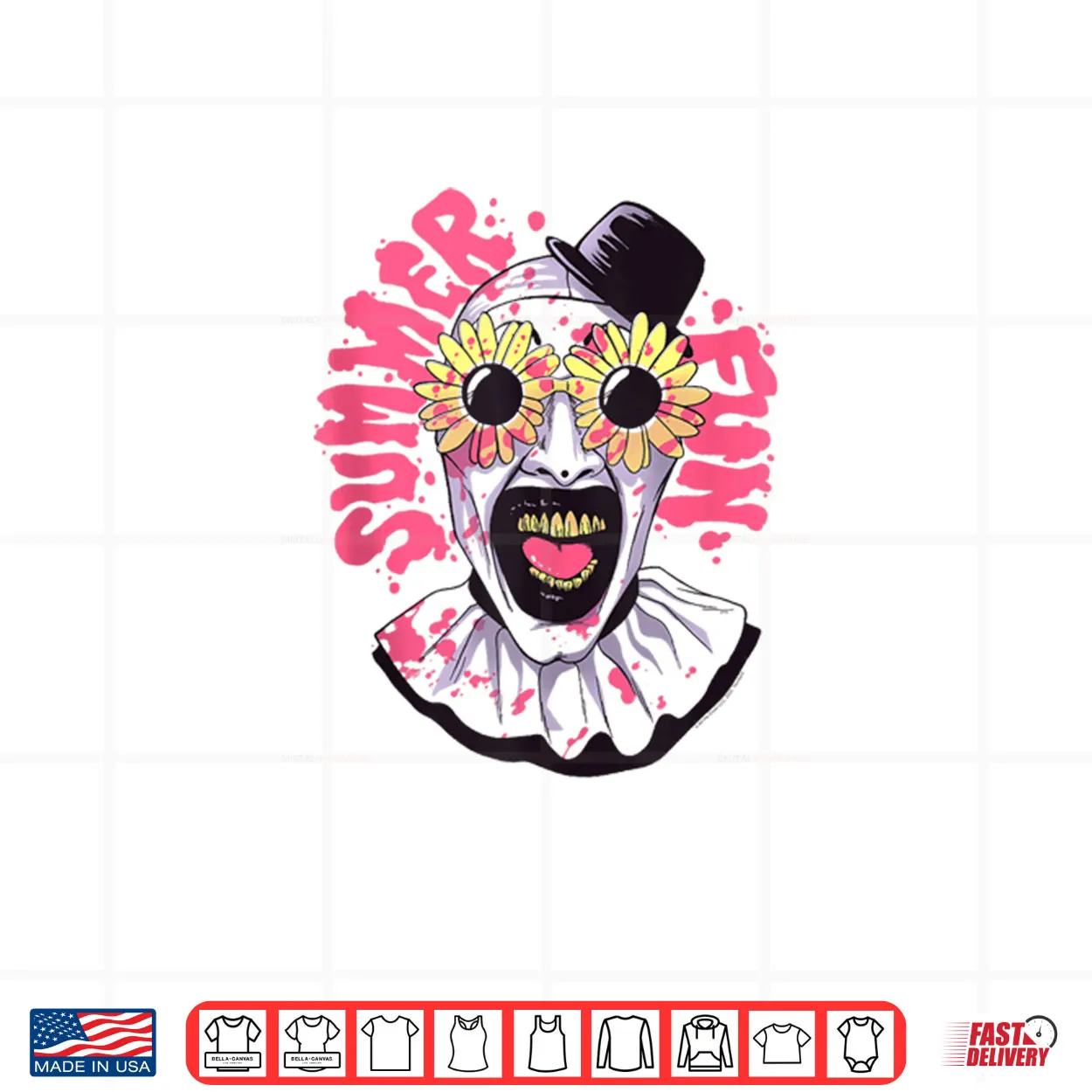 Terrifier Summer Fun Sunglasses Art The Clown Horror Movie Shirt Terrifier Summer Fun Sunglasses Art The Clown Horror Movie Shirt