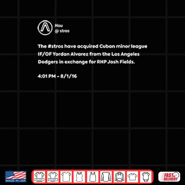 Design The Stros Have Acquired Cuban Minor League Yordan Alvarez Shirt