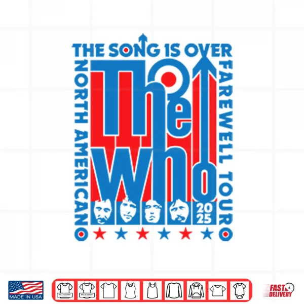 Design The Who North American Farewell Tour 2025 Shirt