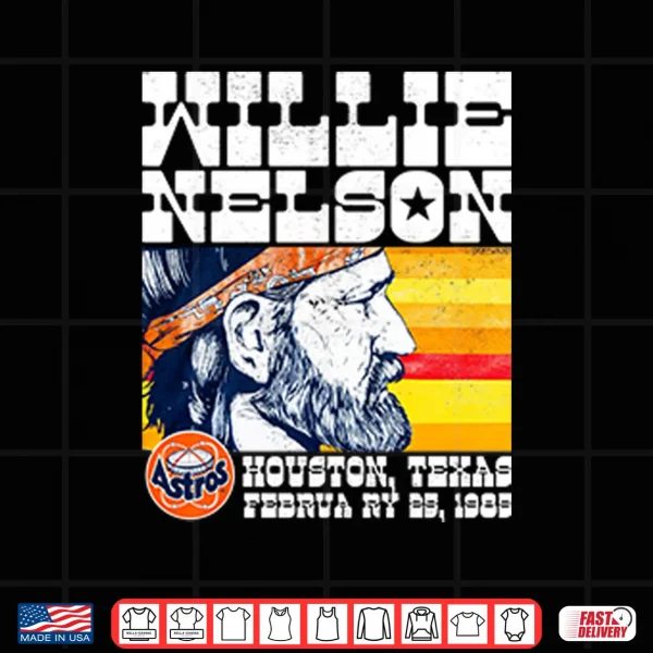 Design Willie Nelson Astrodome Houston Texas February 1985 Shirt