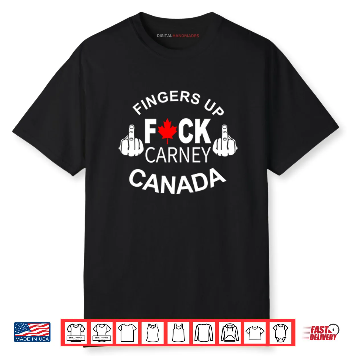 Fingers Up Fuck Carney Canada Shirt Fingers Up Fuck Carney Canada Shirt