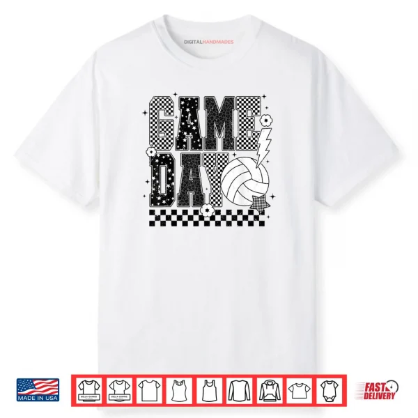 Game Day Volleyball Checkered Funny Volleyball Shirt