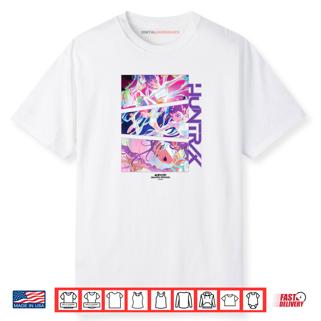 HUNTRIX Anime Style KPop Demon Hunter Shirt HUNTRIX Anime Style KPop Demon Hunter Shirt