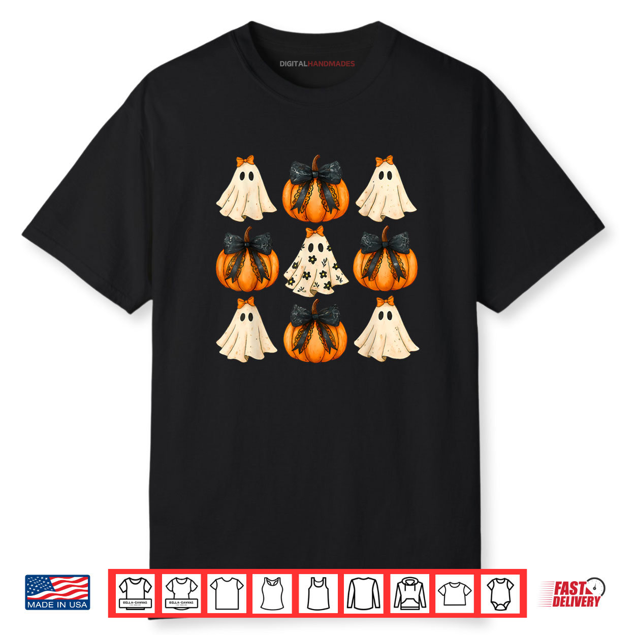 Halloween Coquette Bow Pumpkin Ghost Spooky Boo Shirt Halloween Coquette Bow Pumpkin Ghost Spooky Boo Shirt