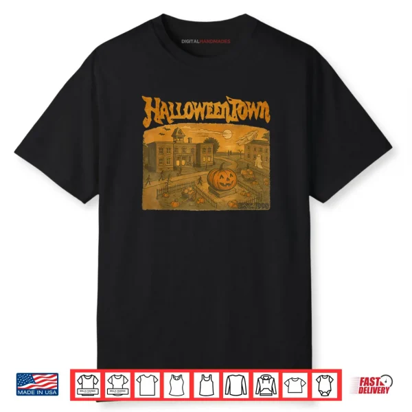Halloween Pumpkin Boo Ghost Tee Funny Vintage Halloween Town Shirt