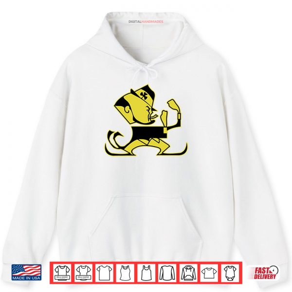 Hoodie Christopher Ash Wearing Notre Dame Leprechaun Mascot Shirt