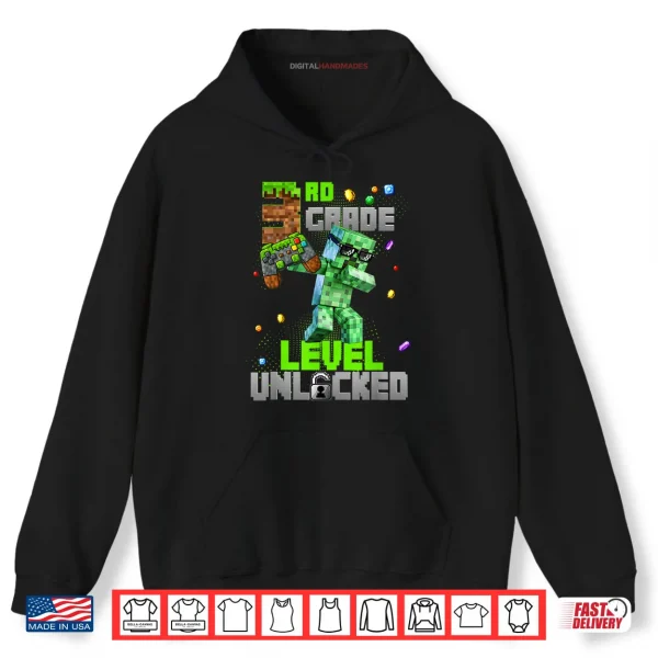 Controller 3rd Grade Level Unlocked Back to School Kids Boys Shirt 2 Hoodie Controller 3rd Grade Level Unlocked Back to School Kids Boys Shirt