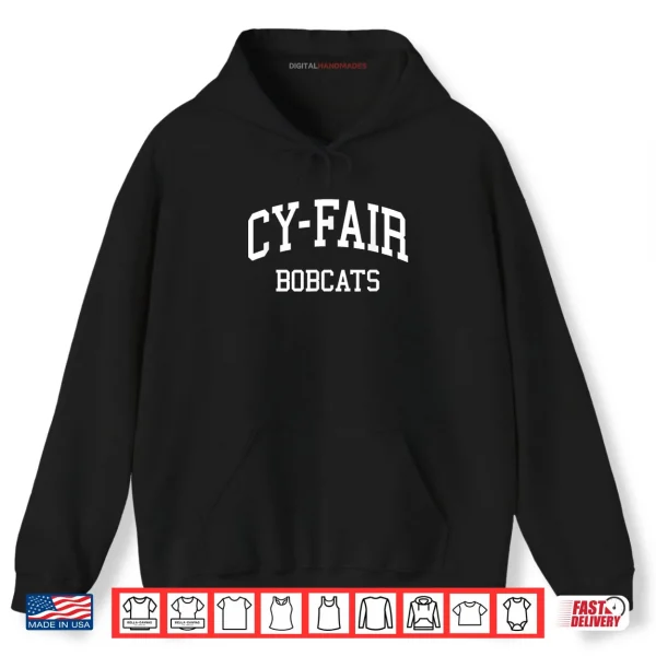 Hoodie Cy Fair High School HS Cypress TX Retro Sports Shirt