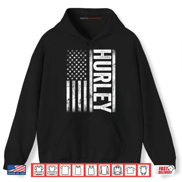 Hoodie Hurley KY Vintage Us American Flag Shirt