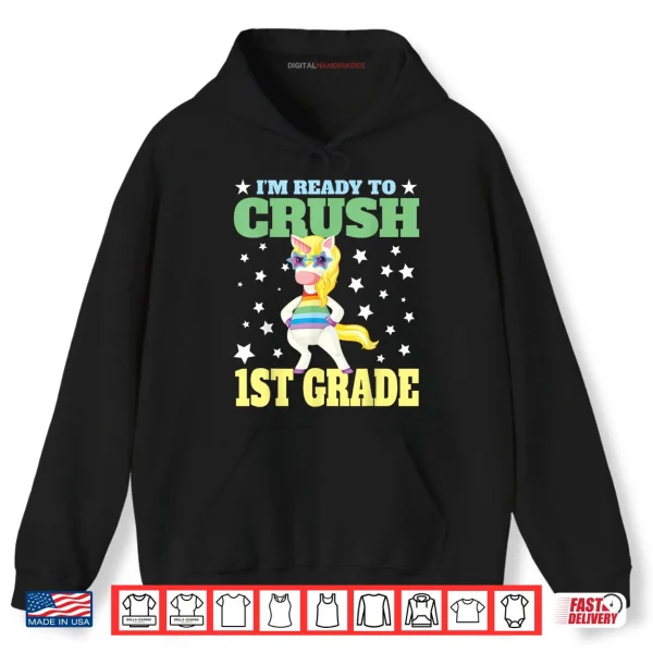 Hoodie Im Ready for First Grade Back to School 1st Grade Girls Shirt