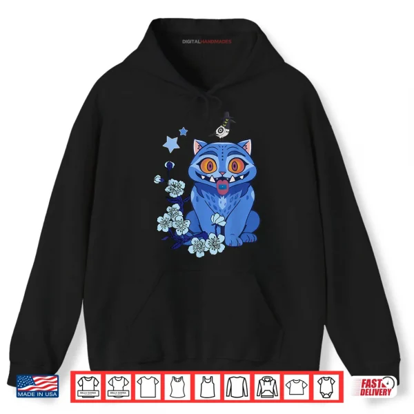 Hoodie Movie Anime Cute Blue Tiger Derpy And Sussie Is With Flowers Shirt
