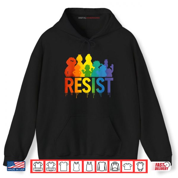 Hoodie Save P.B.S Resist Rainbow Character Colours Graphic Costume Shirt