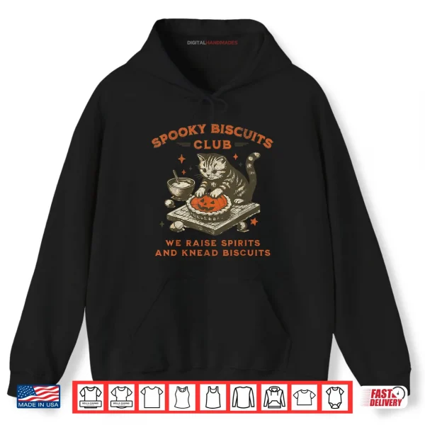 Hoodie Spooky Biscuits Club Cat Halloween Baking Shirt