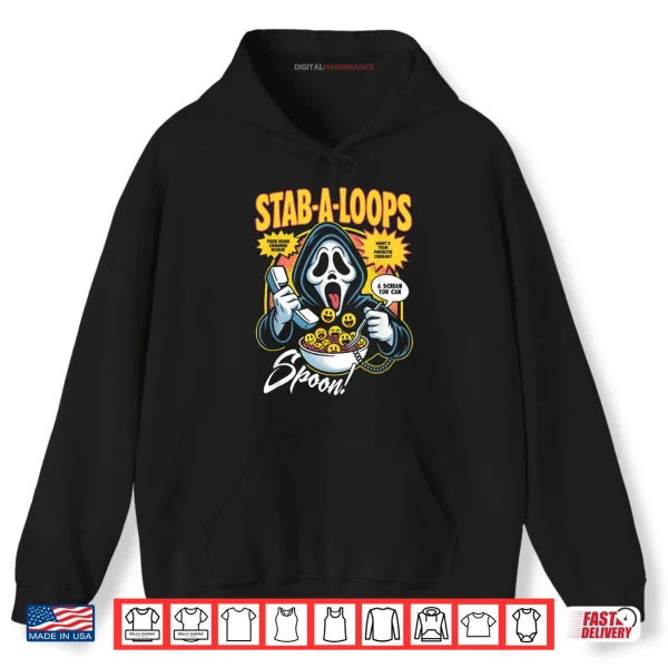 Hoodie Stab A Loops Horror Cereal Box Halloween Shirt