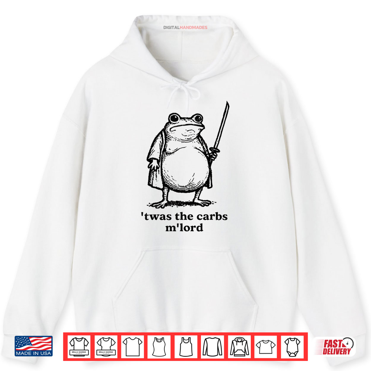 TWAS The Carbs M Lord Funny Medieval Frog Shirt TWAS The Carbs M Lord Funny Medieval Frog Shirt