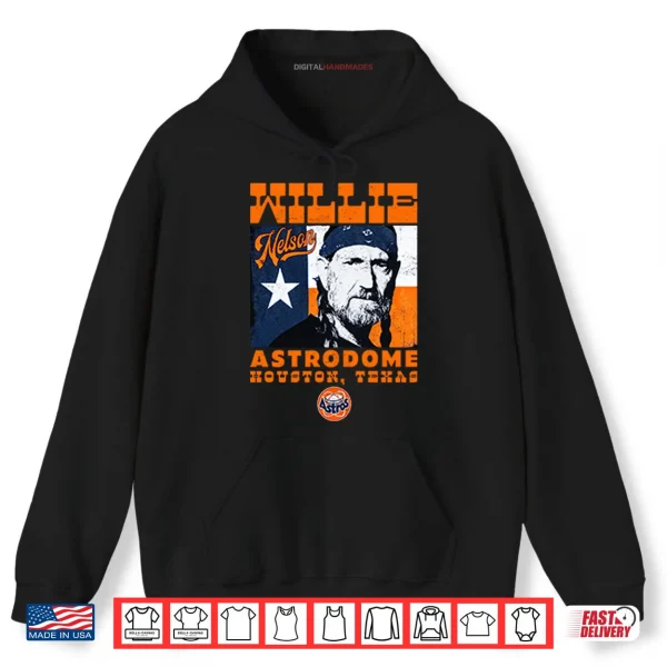Hoodie Willie Nelson 1985 Houston Astrodome Texas Shirt