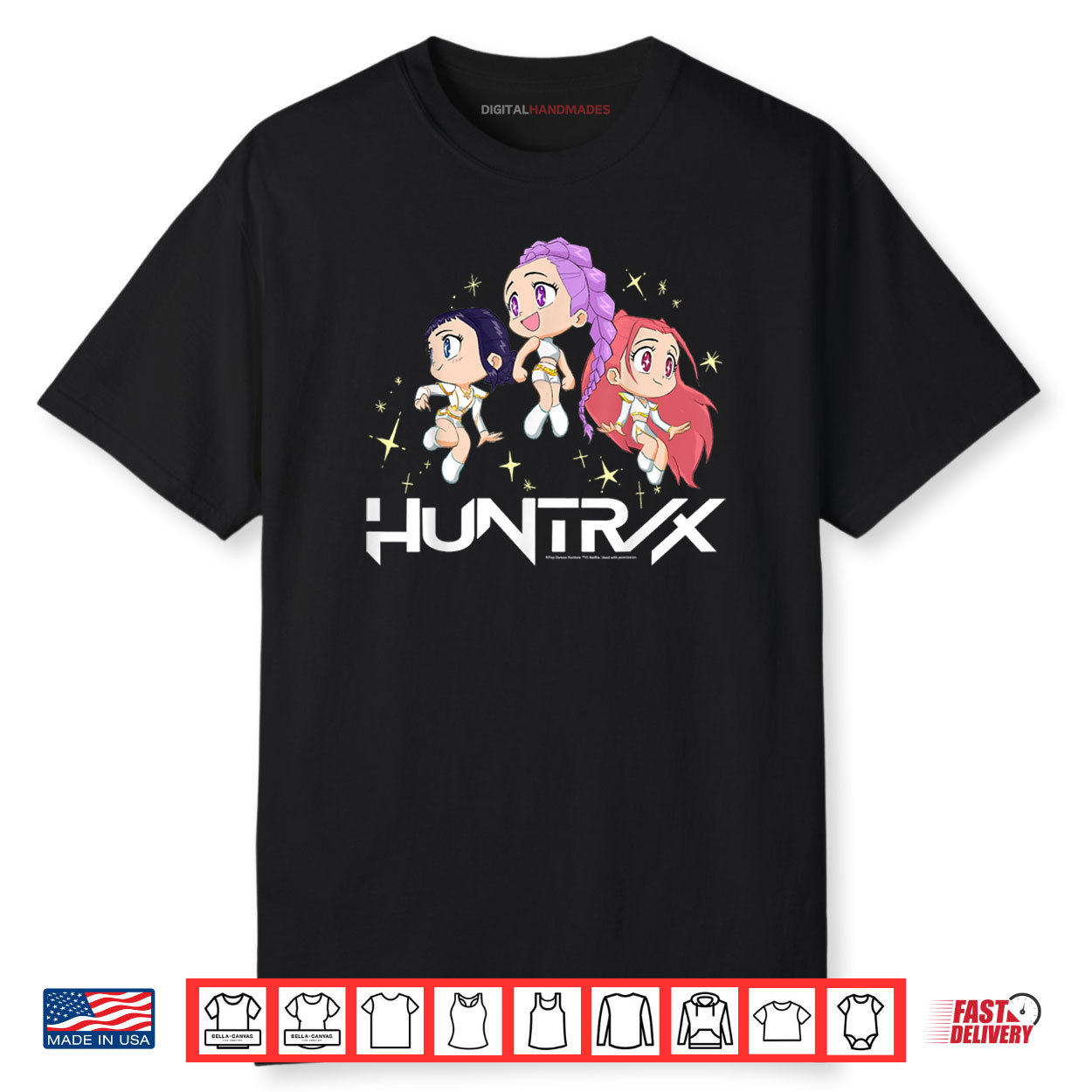 Huntrix Chibi Sparkling Group Shot Shirt Huntrix Chibi Sparkling Group Shot Shirt