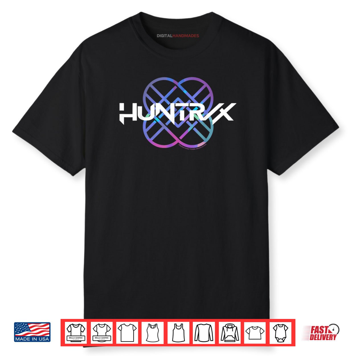 Huntrix Gradient Color Band Logo Shirt Huntrix Gradient Color Band Logo Shirt