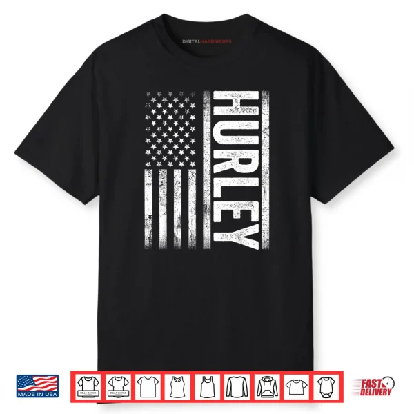 Hurley KY Vintage Us American Flag Shirt