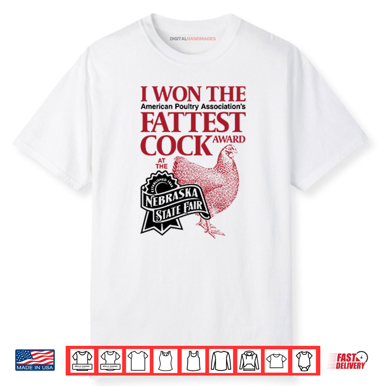 I Won The Fattest Cock Award At The Nebraska State Fair Shirt I Won The Fattest Cock Award At The Nebraska State Fair Shirt