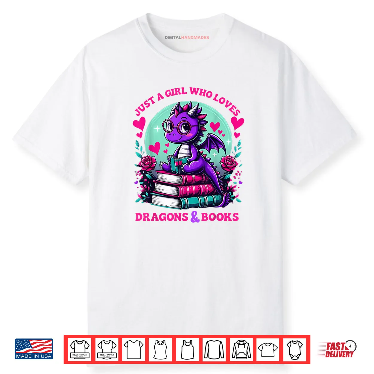 Just A Girl Who Loves Dragons And Books Dragon Reading Shirt Just A Girl Who Loves Dragons And Books Dragon Reading Shirt