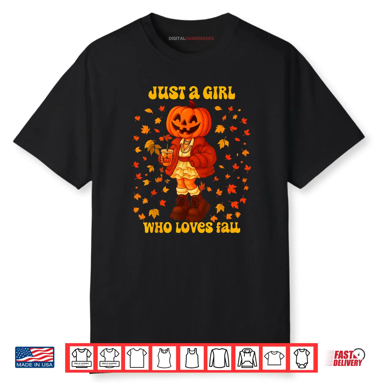 Just A Girl Who Loves Fall Pumpkin Head Autumn Shirt Just A Girl Who Loves Fall Pumpkin Head Autumn Shirt