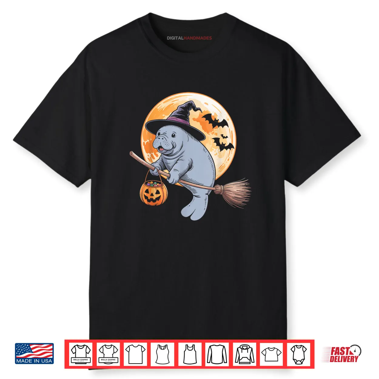Manatee Witch Hat Pumpkin Halloween Costume Shirt Manatee Witch Hat Pumpkin Halloween Costume Shirt