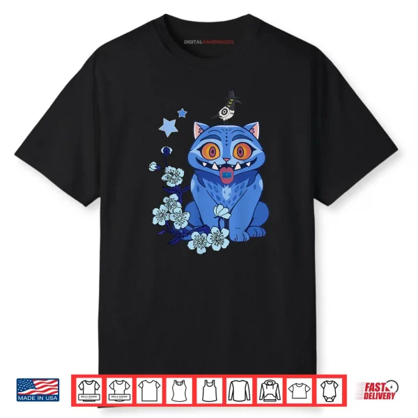 Movie Anime Cute Blue Tiger Derpy And Sussie Is With Flowers Shirt