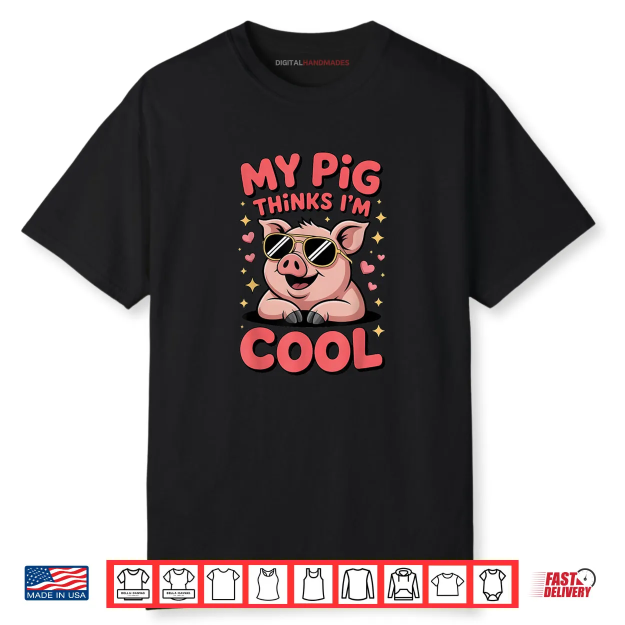 My Pig Thinks I’m Cool Funny Farm Animal Lover Hog Fans Shirt My Pig Thinks I’m Cool Funny Farm Animal Lover Hog Fans Shirt