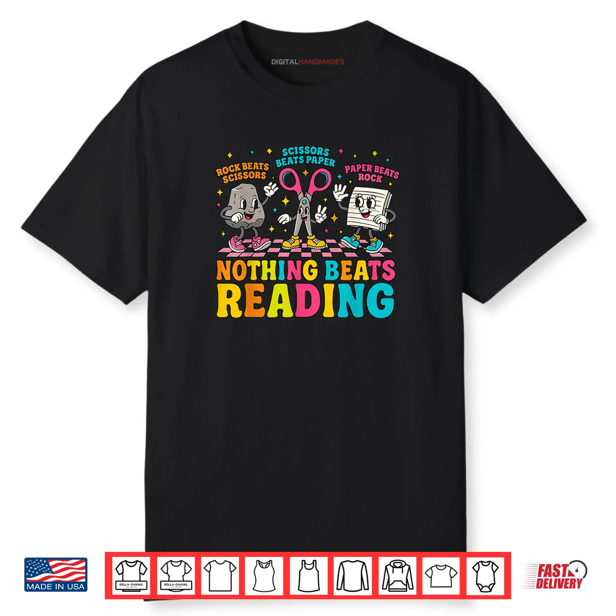 Nothing Beats Reading Rock Paper Scissors Book Lover Teacher Shirt Nothing Beats Reading Rock Paper Scissors Book Lover Teacher Shirt