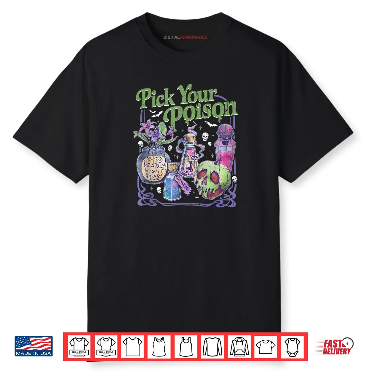 Pick Your Poison Vintage Princess Halloween Shirt Pick Your Poison Vintage Princess Halloween Shirt