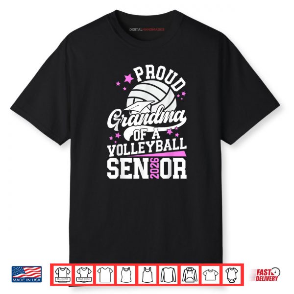Proud Grandma of A Volleyball Senior Grandma 2026 Shirt
