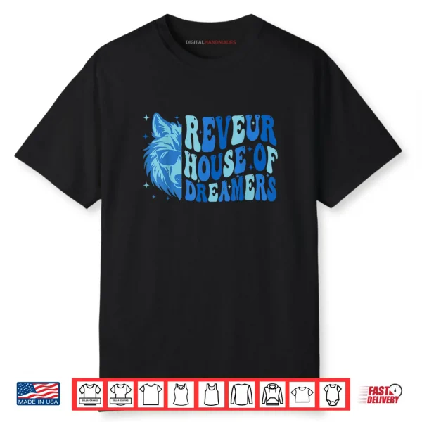 Retro Reveur House of Dreamers Blue Wolf Team Spirit Shirt